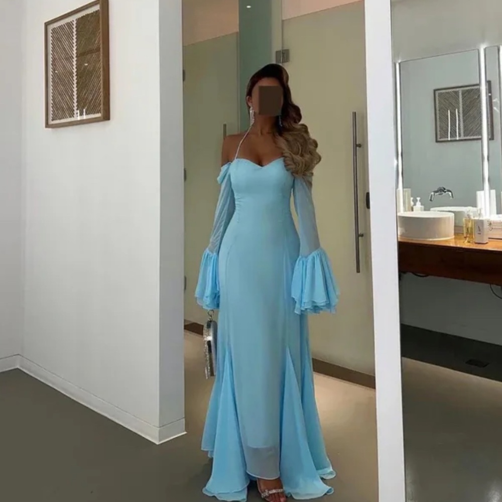 NWT Blue Elegant Dubai Inspired Dress